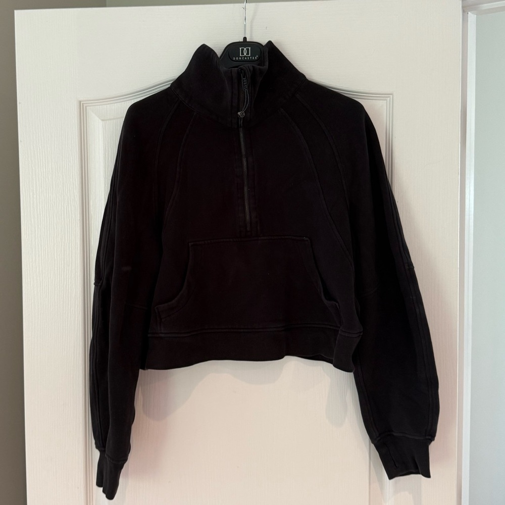 Lululemon Athletica Black Oversized Scuba Half Zip